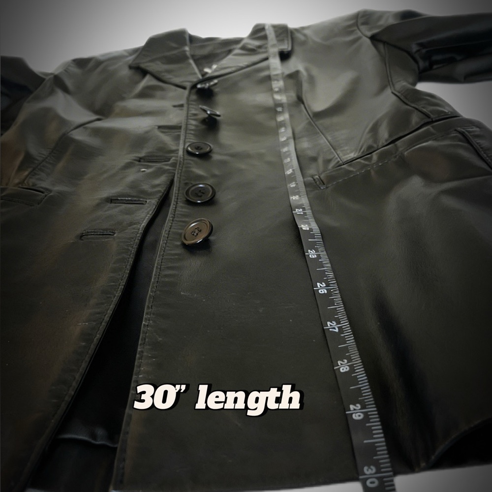 Vintage Leather Ranch Blazer Jacket Size XS / US 1 Black Genuine Leather